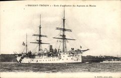 CPA Bateau de guerre Duguay Trouin Ecole d'application des aspirants de Marine