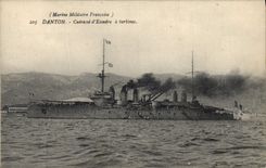 CPA Bateau de guerre Danton Cuirasse d'escadre a turbines