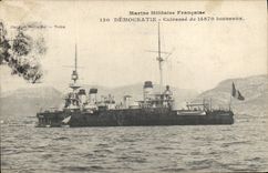 CPA Bateau de guerre Democratie Cuirasse