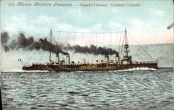 CPA Bateau de guerre Dupetit Thouars Croiseur Corsaire 