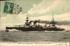CPA Bateau de guerre Le Democratie Cuirasse