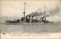 CPA Bateau de guerre Diderot Cuirasse d'escadre 