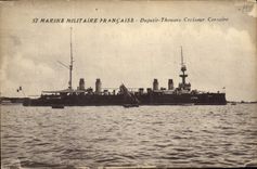 CPA Bateau de guerre Dupetit Thouars Croiseur Corsaire
