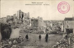 CPA Militaria Gerbeviller la Martyre Ses ruines 