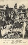 CPA Militaria Ruines de maisons incendiees par les Allemands a Senlis