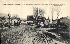 CPA Militaria Soumailles Clocher de l'eglise