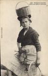 CPA Folklore Pecheuse de Carantec 