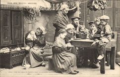 CPA Folklore Chez nos marins bretons Le repas de famille chez un pecheur sardinier de Concarneau