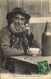 CPA Folklore Paysan du Ploare Encore une bonne pipee Tabac