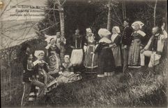 CPA Folklore Salut a la mariee Cornouailles