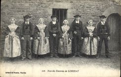 CPA Folklore Noce des environs de Lorient