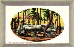 CPA Egypt Egypte Caire Statue de Ramses Memphis