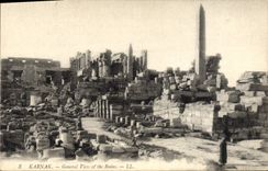 CPA Egypt Egypte Karnak General view of the ruins