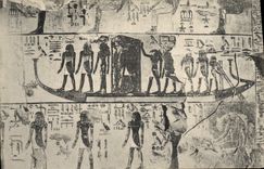 CPA Egypt Egypte Thebes Vallee des tombeaux des rois Peintures murales dans le tombeau de Seti