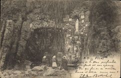 CPA Grotte Grottes Etables 