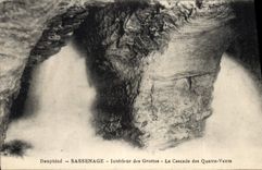 CPA Grotte Grottes Dauphine Sassenage Interieur des grottes La cascade des Quatre Vents