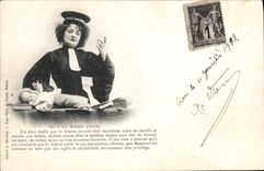 CPA Fantaisie Femme avocat Poupee 