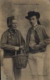 CPA Folklore Plougastel Vieux et Jeune