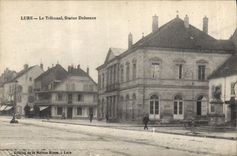 CPA Palais de justice Statue Delseaux Lure