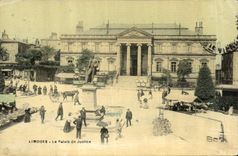 CPA Palais de justice Limoges (carte toilee)