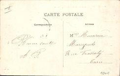 CPA Palais de justice et statue Gay Lussac Limoges Tramway