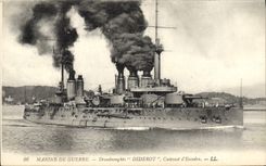 CPA Bateau de Guerre Dreadnughts Diderot Cuirasse d'escadre