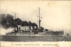 CPA Bateau de Guerre Diderot Cuirasse d'escadre a turbines