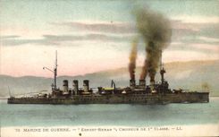 CPA Bateau de Guerre Ernest Renan Croiseur de 1ere classe