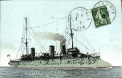 CPA Bateau de Guerre Le D'Entrecasteaux Croiseur de 2eme classe