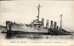 CPA Bateau de Guerre L'Ex Straslund aujourd'hui Le Mulhouse 