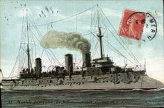 CPA Bateau de Guerre Le D'Entrecasteaux croiseur de 2eme classe