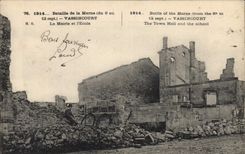 CPA Militaria Bataille de la Marne Vassincourt La mairie et l'ecole