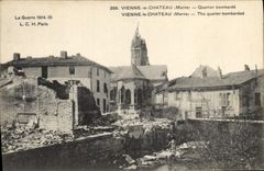 CPA Militaria Vienne le Chateau Quartier bombarde