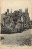 CPA Militaria Incendie et bombardement de Reims Rue Eugene Desteuque