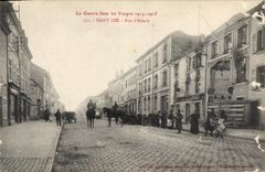 CPA Militaria Saint Die Rue d'Alsace