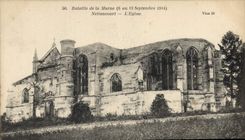 CPA Militaria Bataille de la Marne Nettancourt L'eglise