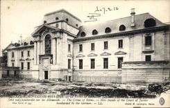 CPA Palais de justice Reims Militaria