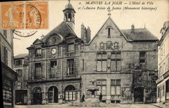 CPA Palais de justice Mantes la Jolie L'hotel de ville et l'ancien palais de justice