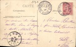 CPA Folklore Auvergne Un coin du marche a Baudits Ane Mule TOP