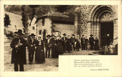 CPA Folklore Auvergne Une noce de chez nous Mariage