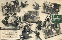 CPA Folklore Auvergne Une bourree