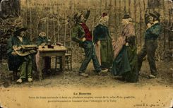 CPA Folklore Le Velay La bourree