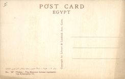 CPA Egypt Egypte Thebes The Memnon Colossi reprenseting Amenophis III