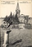 CPA Chateau Marlieux Abbaye cistercinne de ND des Dombes Le cimetiere et abside de l'eglise