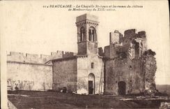 CPA Beaucaire La chapelle St Louis et les ruines du Chateau de Montmorency