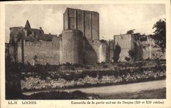 CPA Chateau Loches Ensemble de la partie sud est du donjon