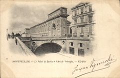 CPA Palais de Justice et l'Arc de Triomphe Montpellier