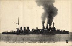 CPA Bateau de Guerre Ernest Renan Croiseur de 1ere classe