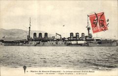 CPA Bateau de Guerre Le Croiseur Cuirasse Ernest Renan