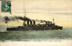 CPA Bateau de Guerre Ernest Renan Croiseur Cuirasse